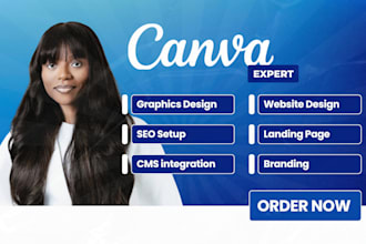 design redesign a responsive canva website landing page or link in bio page