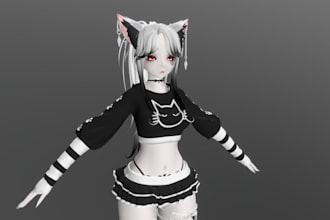 rig live2d vtuber model anime art anthro character vrm avatar model cubism rig