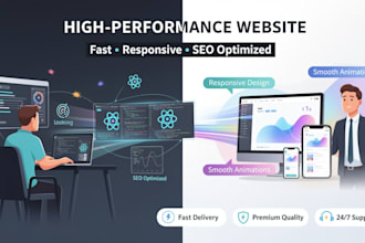 build high performance react or nextjs frontend dev, animations, bug fixes