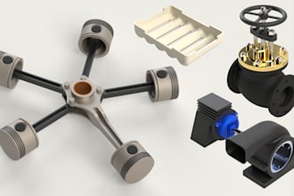 design industrial parts and assemblies in solidworks
