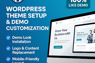 install and customize your wordpress theme like the demo