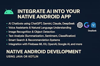 create native android ai app for you chatbot ai app media generation ai app