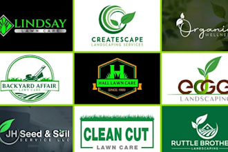 create a landscape agriculture and grass or lawn care logo