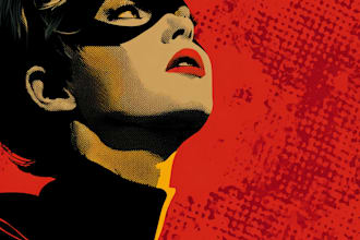 draw a superhero pop art portrait