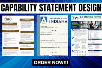 create a professional government capability statement for federal contracts