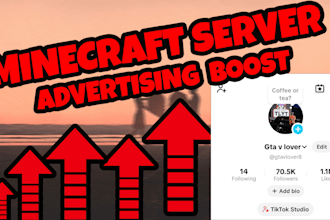 promote your minecraft server to my 70k followers