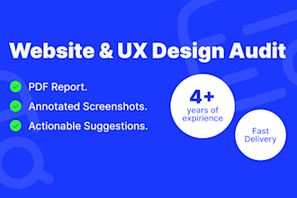 do a detailed landing page and UI and UX design audit