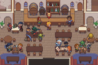 create pixel art topdown tileset tilemap, 16x16 32x32 topdown game tileset
