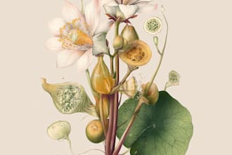 make realistic scientific, anatomical botanical illustration