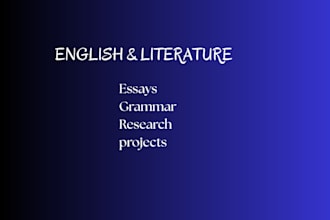 handle english and literature related tasks