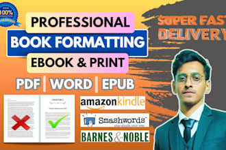 be your expert book formatter for amazon kdp layout design and book formatting