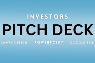 design real estate investor pitch deck, business presentation or company profile