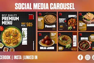 design instagram and linkedin infographics and carousel