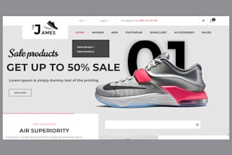 build a  shopify dropshipping  sneakers and street wear  store