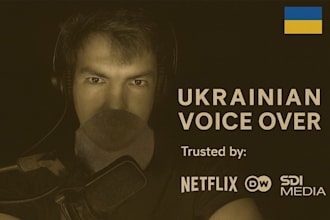 record an engaging ukrainian or russian commercial voice over