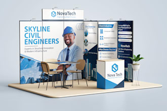 design trade show booth, backdrop for your exhibition