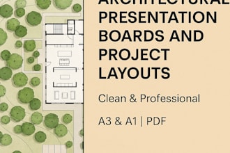 design architectural presentation boards and project layouts