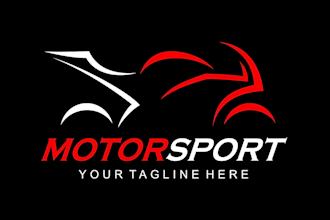do modern bike racing, runner ports and motorsports logo design