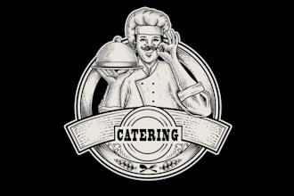 design restaurant, catering, coffee shop, and food logo
