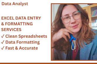 do  data entry, excel formatting, and docs
