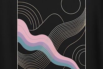 creat modern abstract wall art for digital download