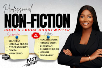 ghostwrite self help ebook, nonfiction, motivational, romance, wellness, anxiety