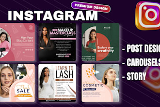 design instagram post and carousel