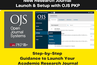 setup ojs pkp research journal for new publishers and academic editors