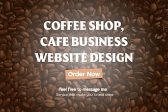 design a modern cafe and coffee shop website