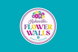 design looking flower walls balloon company logo