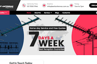 build squarespace antenna service cable provider website telecommunication site