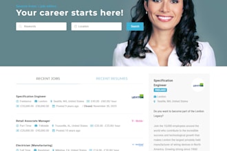 design a job hiring, recruitment, consultancy and staffing site