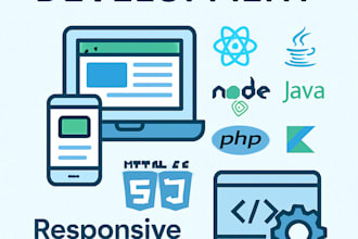 develop a responsive website or fullstack web app