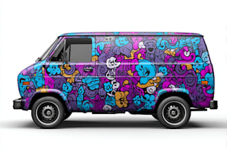 make a unique branding vehicle wrap, van wrap, car wrap