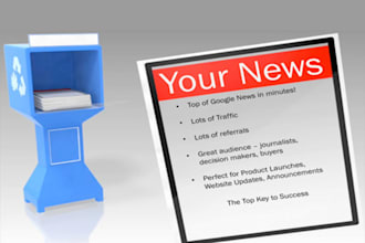 post a press release on a Google News approved site and get it approved in just minutes
