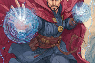 make marvel style comic book superhero character