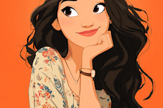 draw cartoon disney couple portrait