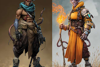 create fantasy, sci fi, character with hyperrealistic style