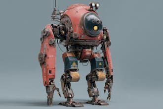 make it a sci fi robot concept art for you