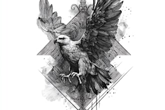 do design sketches tattoos in a minimalist style for you