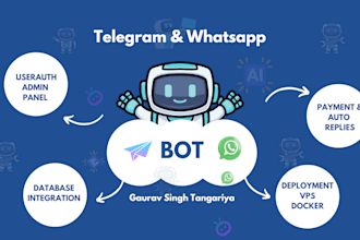 build custom telegram or whatsapp bot