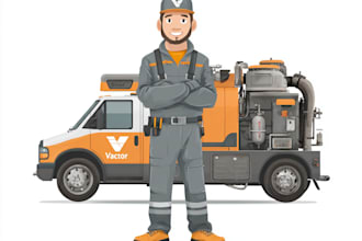 create vector illustration in a flat and modern style