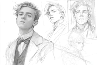 draw sketches with your character
