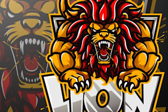 design professional lion, tiger, puma, pet logo