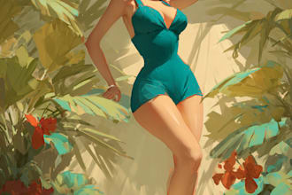 do nsfw art pin up girl fanarts and oc vintage pinup