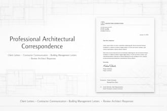 write prof architectural correspondences for arch designers