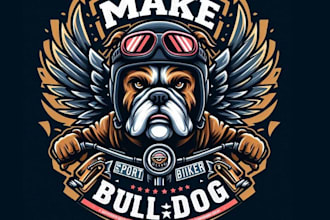 make esport biker bulldog pitbull logo