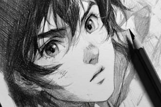 draw black and white illustrations