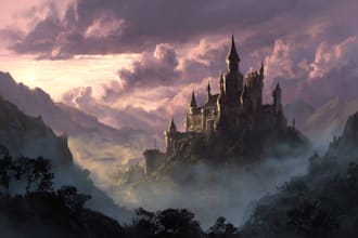 design detailed fantasy landscapes and environments