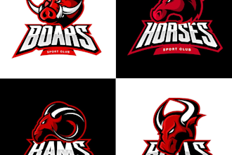 do bulls esport mascot logo design with business